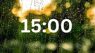 Rain Sound | 15 Minute Timer Countdown | Fifteen Minute Rain Sound For Relax | Sleep | Study
