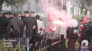 Bohemians fans in Eyre Square