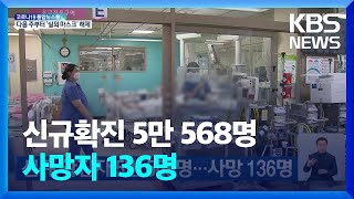 [29일 0시 기준] 신규 확진자 5만 568명…사망 136명 / KBS  2022.04.29.