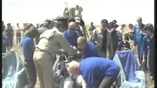 Station Crew Lands in Kazakhstan