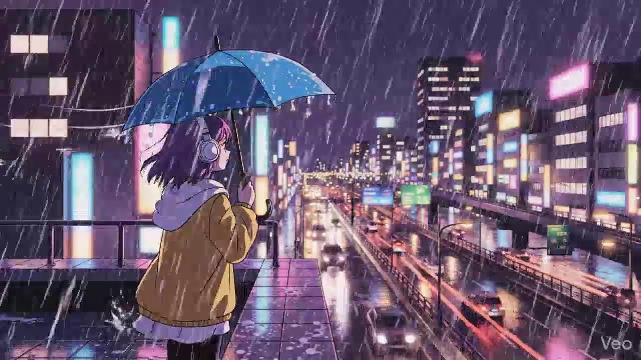 Soft Rain at Night 🌧️ Japanese City Lofi Beats