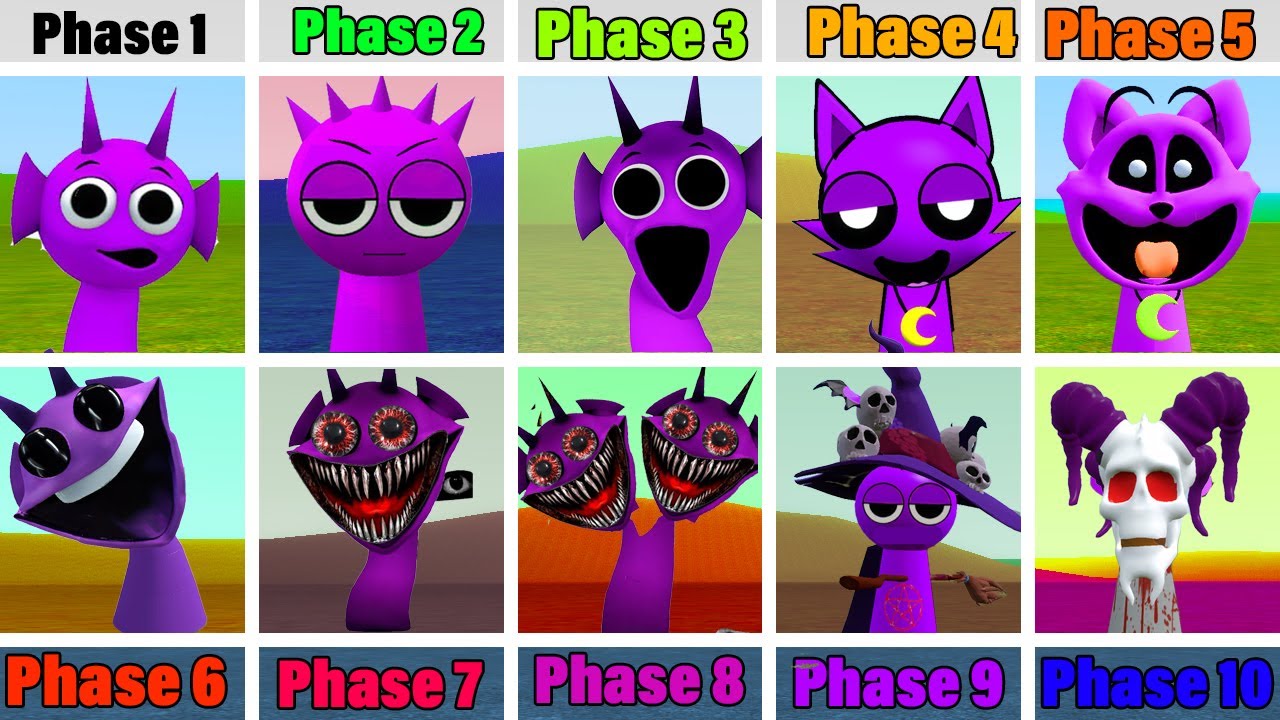 Mix Of All Phases in Incredibox Sprunki: From Phase 1 to Phase 10 And ...