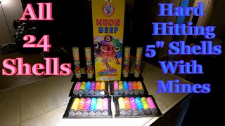 5 Neon Beef Canister Shells By Winda Fireworks (All 24 Shells)