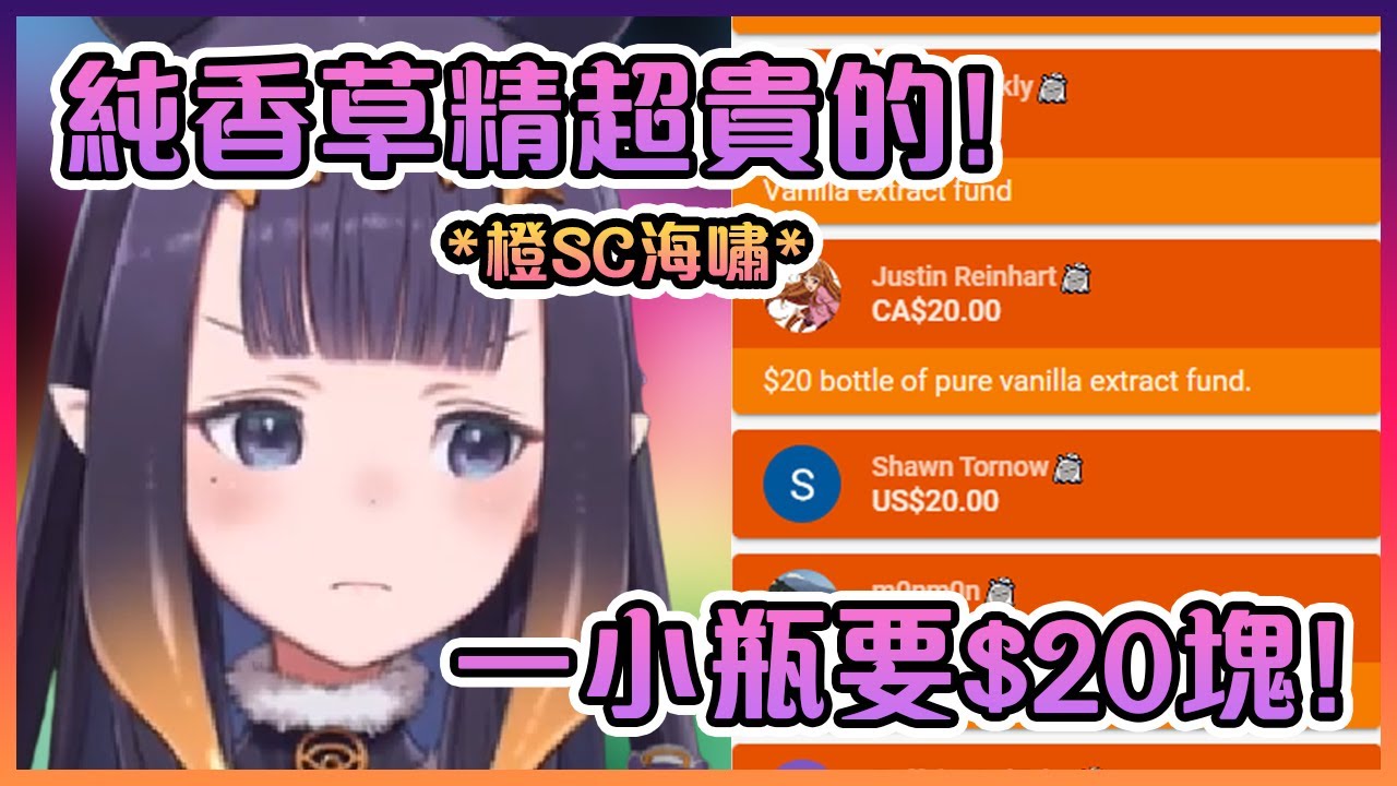 當Ina表示純香草精很貴時聊天室表示:💰💰💰【Hololive中文】【一伊那爾栖】