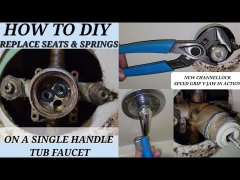 How to DIY Seat & Spring Replacement on a Single Handle Tub Faucet #DIY ...