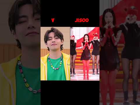 Taehyung vs Jisoo Despacito Challenge 💕😍 #shorts #kpop #bts #blackpink #jisoo #taehyung #trending