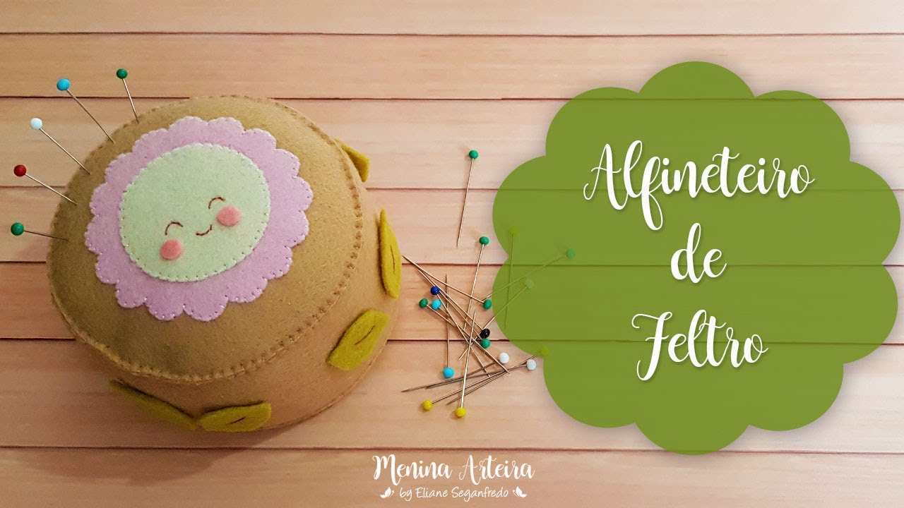 Agulheiro / Alfineteiro de Feltro - Com Molde