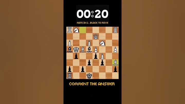 Chess - Puzzle 20 - Mate In 1 - With Solution  #chess #shortsfeed #shorts