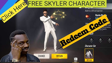 Skyler Character Redeem Code.Garena Free Fire.