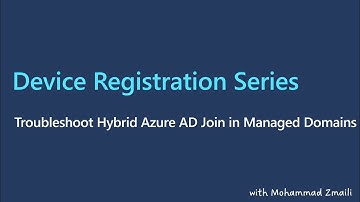 Troubleshoot Hybrid Azure AD Joined devices in Managed domains