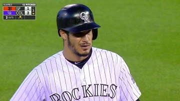 SF@COL: Arenado doubles to plate Blackmon in the 3rd