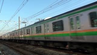 (JR東)東海道線E233系+E231系併結試運転(高速通過)