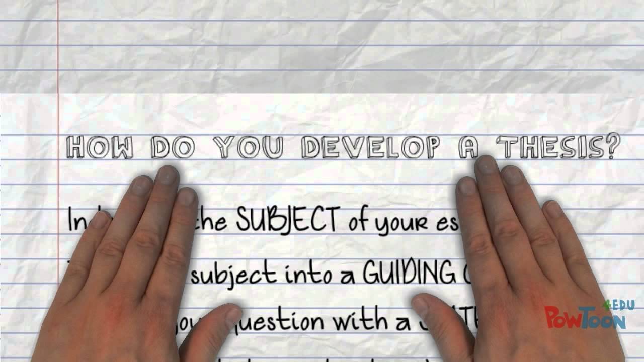 Developing a Thesis Statement - YouTube