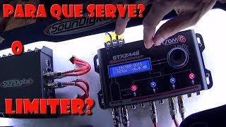 What is the attack ceiling and release limiter How do you adjust it on the stx2448 processor #3