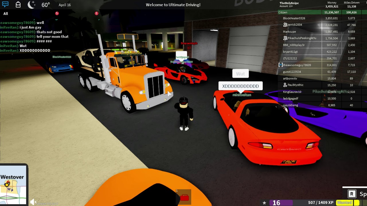 How To Get Banned On Ultimate Driving By Isnipe Gaming - how to play music in roblox westover driving