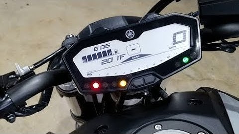 How to set clock YAMAHA MT 07