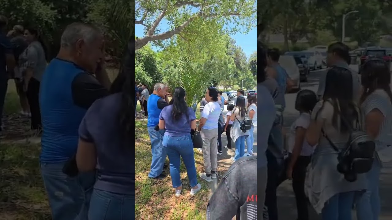 Buyers in line to see a property in Riverside Ca. 