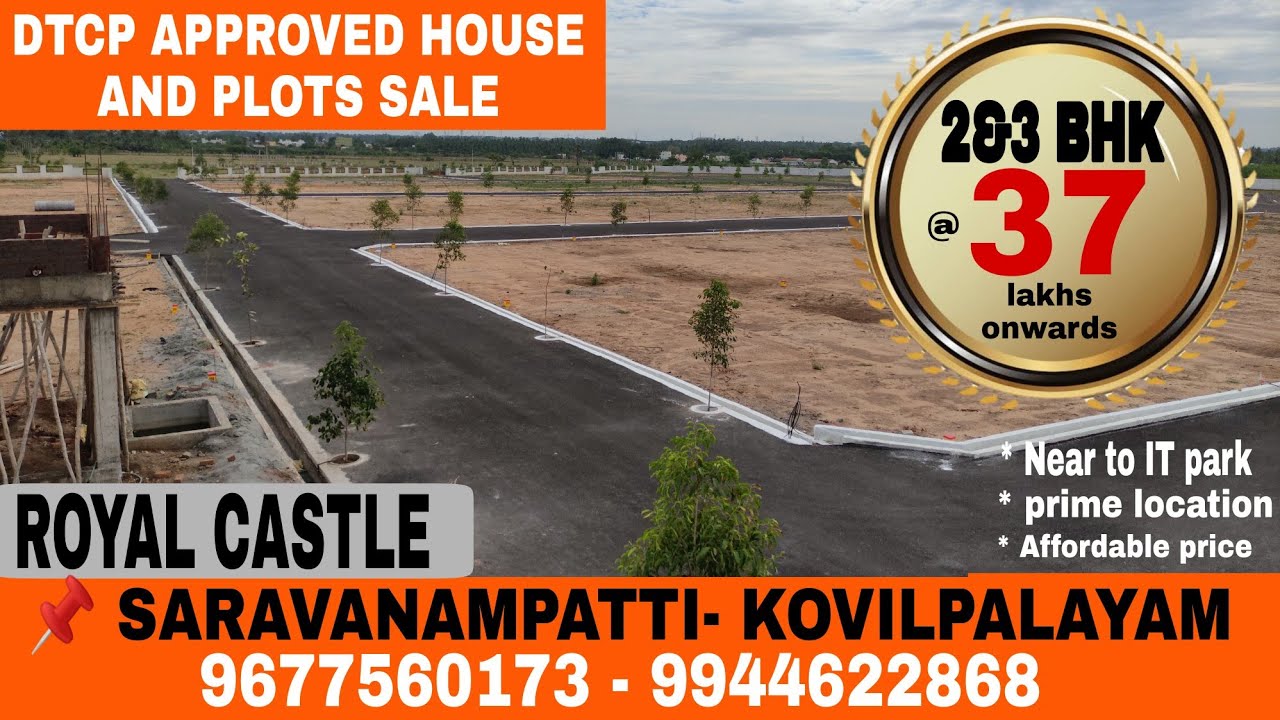 Dtcp approved site sale in coimbatore/ gated community/Villas for sale/ kovilpalayam