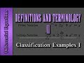 Differential Equations: Definitions and Terminology (Level 2 of 4) | Classification Examples I