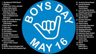 International Boys Day   A reading from my book @mad_cat