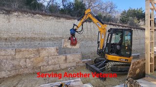 How To Build A Large Limestone Block Retaining Wall Correctly 'San Antonio Texas'