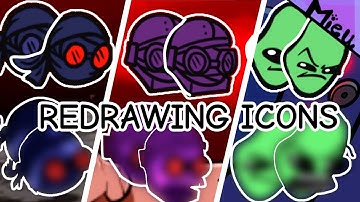 REDRAWING ACCELERANT HANK AND XIGMUND| FNF icons ibispaintx