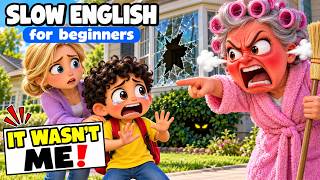 James Wasn't Even Home… So WHO Really Broke the Neighbor's Window? 😱🪟 | Slow English Story (A2)