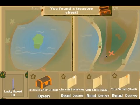 Finishing Two Clue Scrolls Got A Legendary Lucky Sword From A Treasure Chest Island Tribes Roblox Youtube - island roblox map