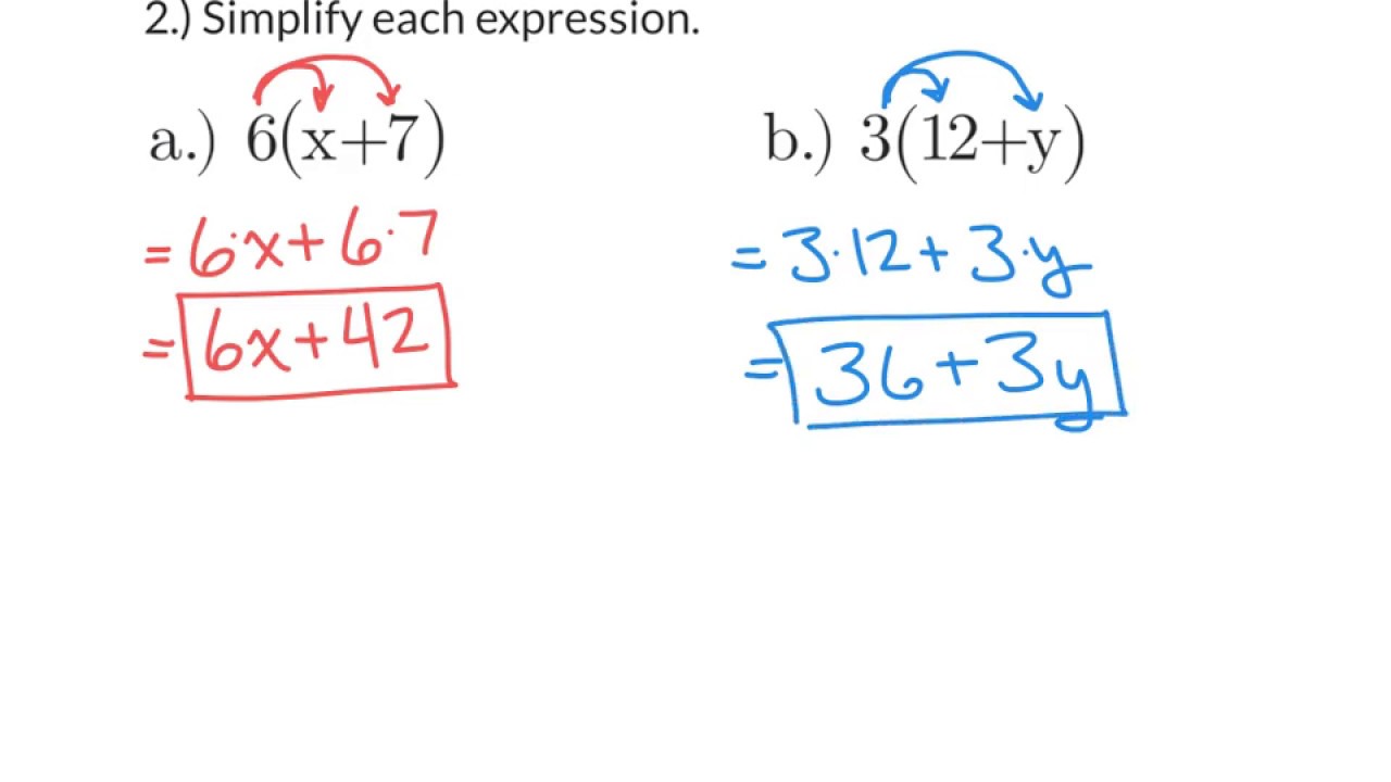 Pre-Algebra: Two Step Equations with the Distributive Property - YouTube