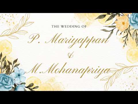 WEDDING RECEPTION P. Mariyappan & M.Mohanapriya 23-06-2026