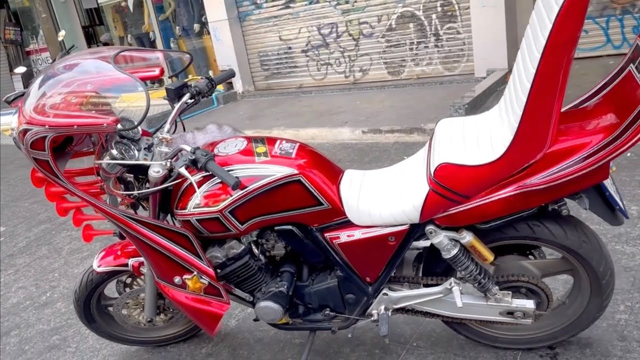 旧車會 ・ホンダCB400SF カワサキゼファー400 SR400 Bosozoku Thailand