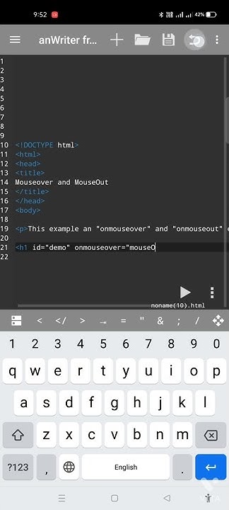 onmouseover and onmouseout event - YouTube
