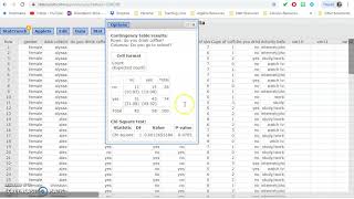StatCrunch Help: Chi-Sq Ind, Checking Assumptions