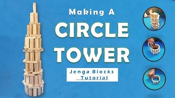 Jenga Tutorial #26: How to Make Jenga Tower (Round Tumbling Tower) #jengablocks #tumbling #jenga