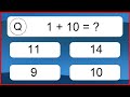 20 Addition Quiz Exercises for Kids