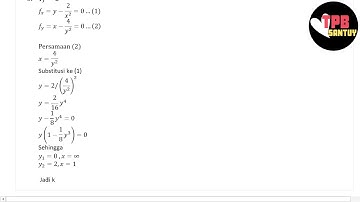 Problem Set Kalkulus - Fungsi dengan banyak peubah - Maxima Minima