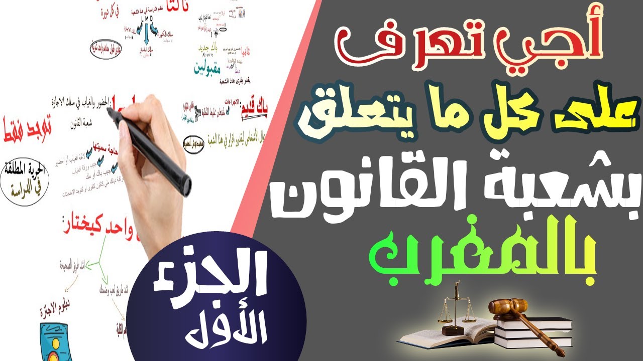 أجي تعرف على كل ما يتعلق بدراسة شعبة القانون بالمغرب - نصائح ومعلومات مفيدة | الجزء الأول