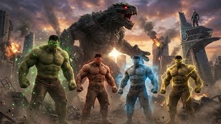 4 Giant Halkus vs Giant Monster | Epic City Battle &amp; Jakero's Evil Plan | Full Movie