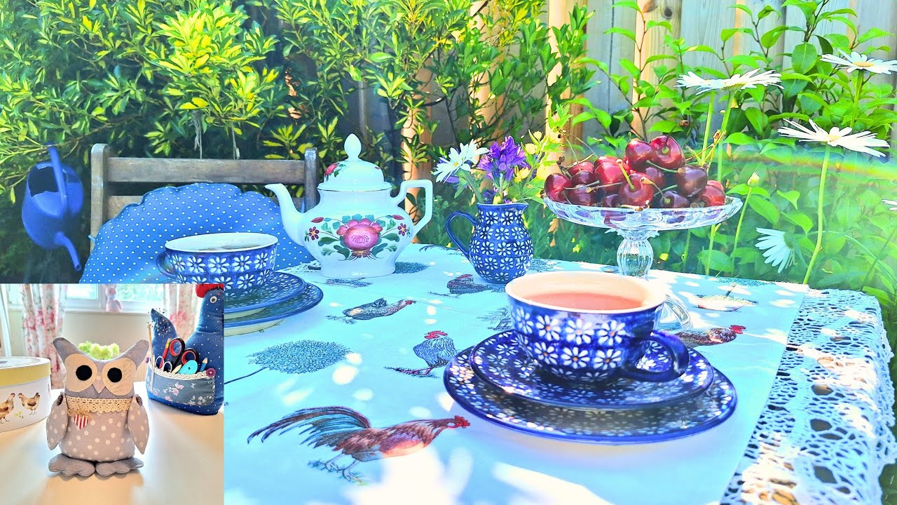 🏡Летний уютный сад и дом/северное море/красивый летний торт