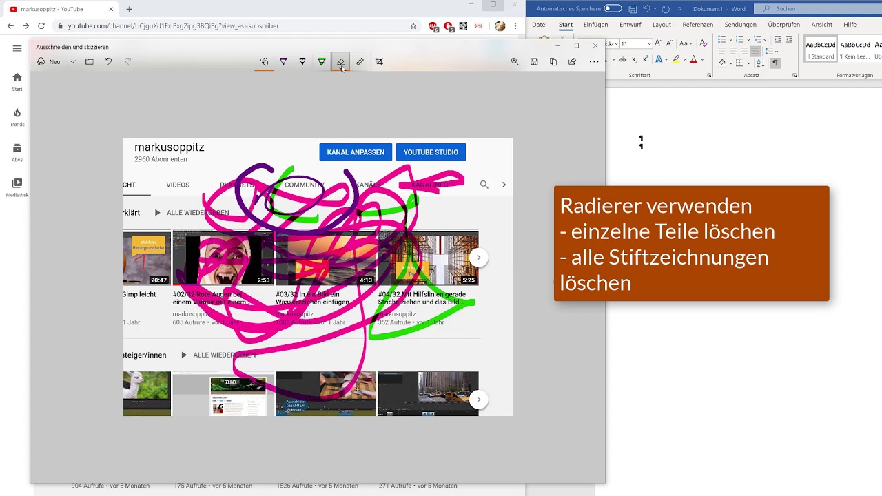 11 Ausschneiden Und Skizzieren Screenshots In Windows 10 Leicht Gemacht Youtube