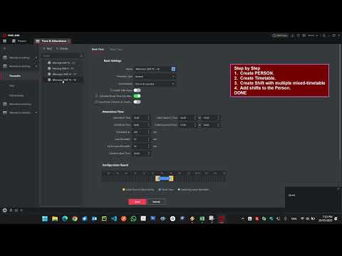 How To Configure Multi Shifts For Staff With HIKVISION IVMS 4200 