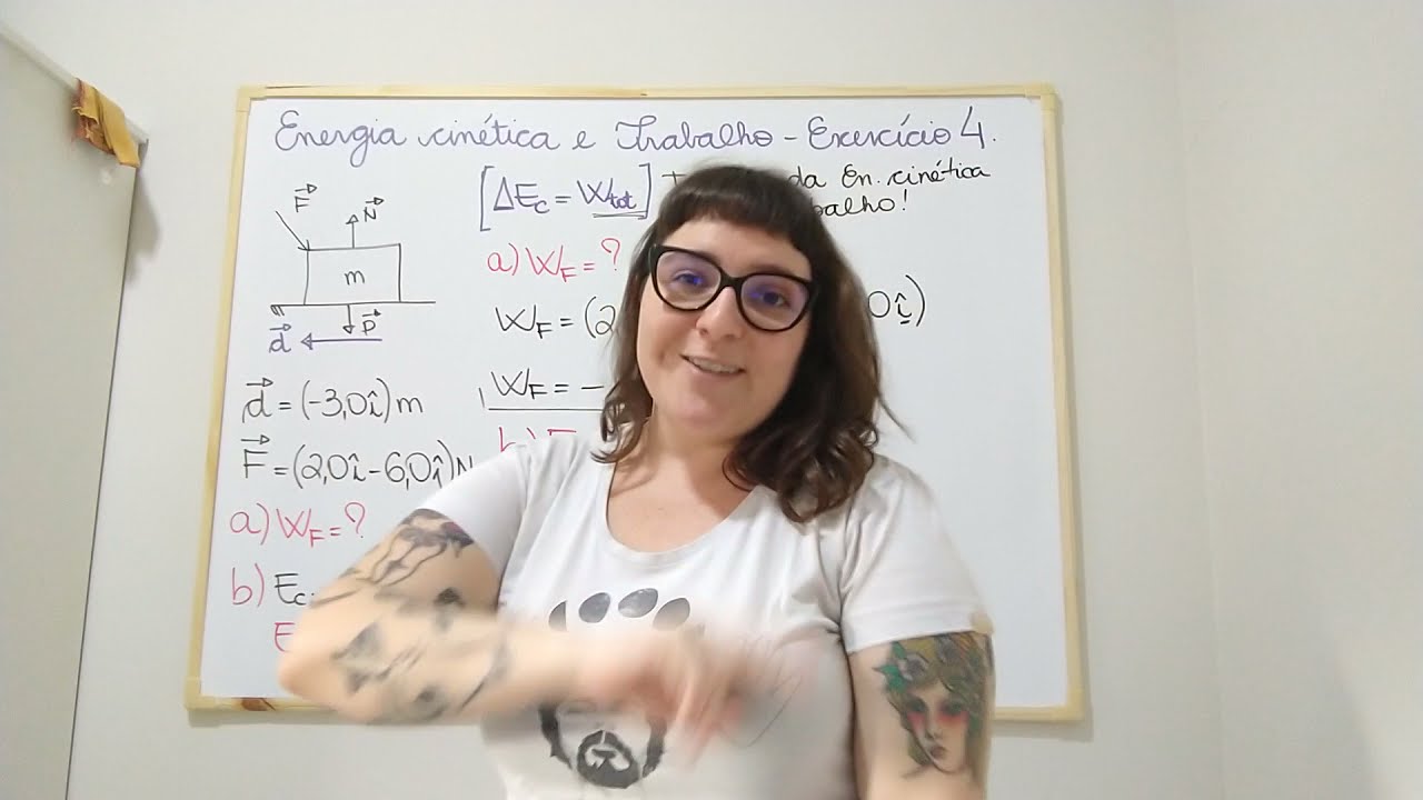 Energia cinética e Trabalho - exercício 4