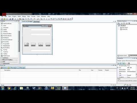 Visual Basic Tutorials in Arabic Lesson 2 Calculator pt.1