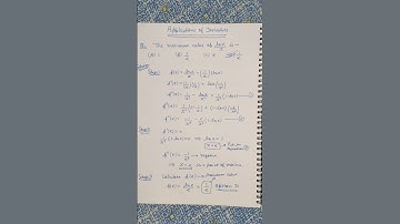 Application of Derivatives Question Solution