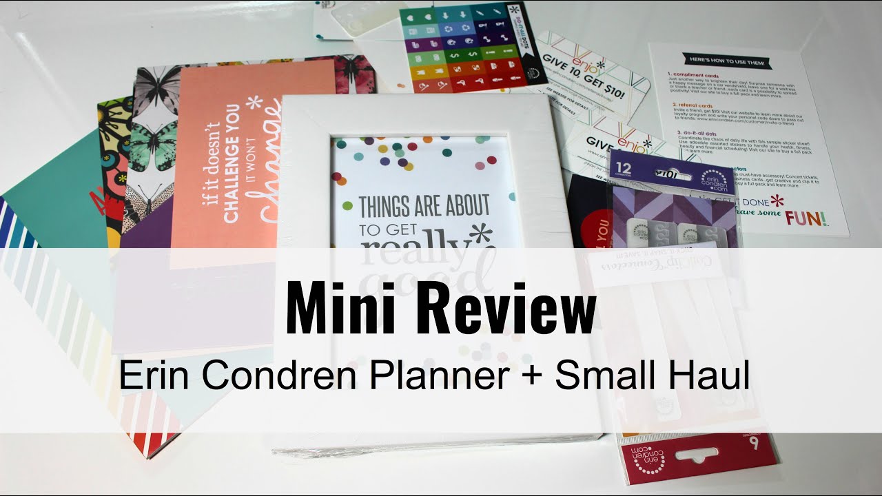 New Erin Condren Life Planner - Mini Review + Haul - YouTube