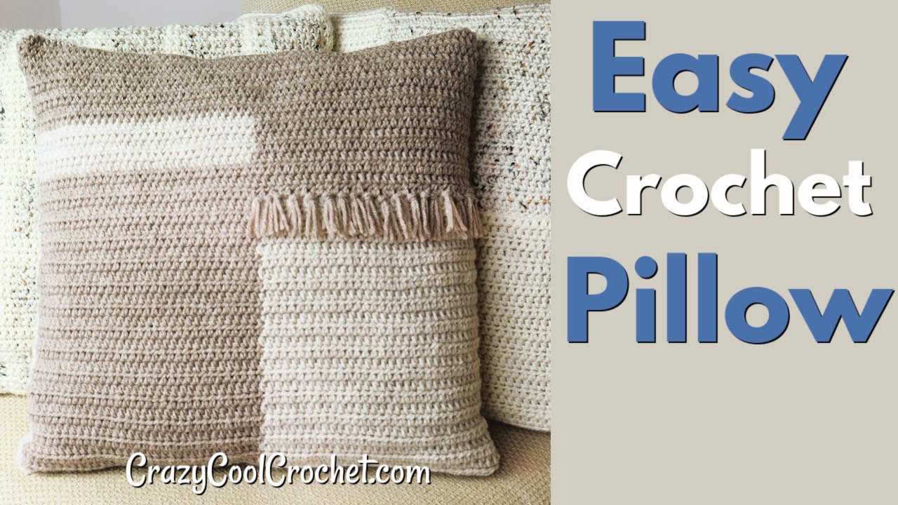 Easy Crochet Pillow CoverColor Blocks YouTube