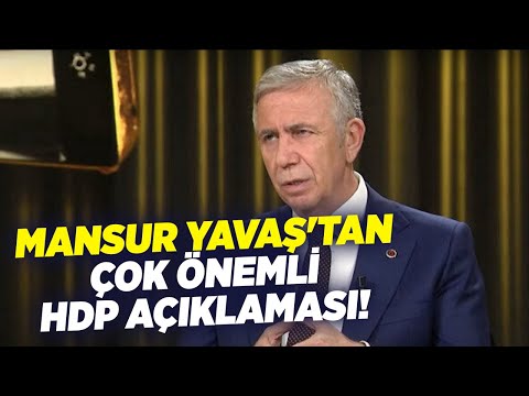 Mansur Yavaş'tan Çok Önemi HDP Açıklaması! | KRT Haber