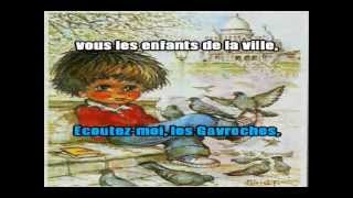 Video thumbnail of "Karaoke   Renaud   Ecoutez moi les gavroches"