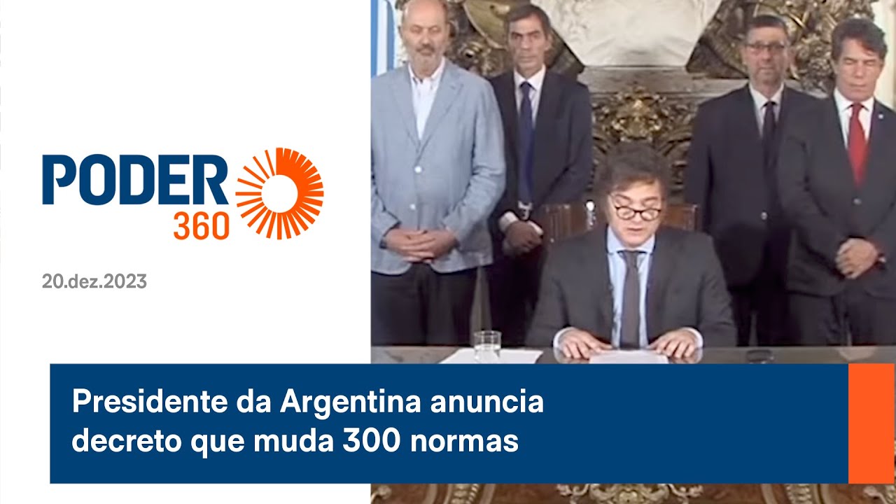 Presidente da Argentina anuncia decreto que muda 300 normas