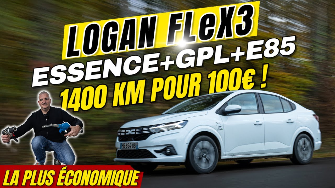 Essai DACIA LOGAN FLeX3 (2025) : essence, GPL et E85 ! La voiture la plus économique du marché ?